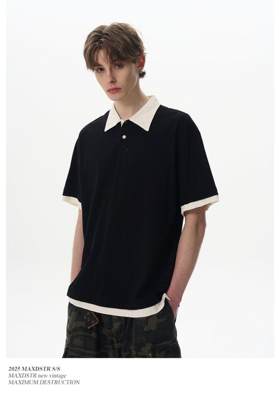 Collegiate Clean Fit Polo Korean Street Fashion Polo By MaxDstr Shop Online at OH Vault