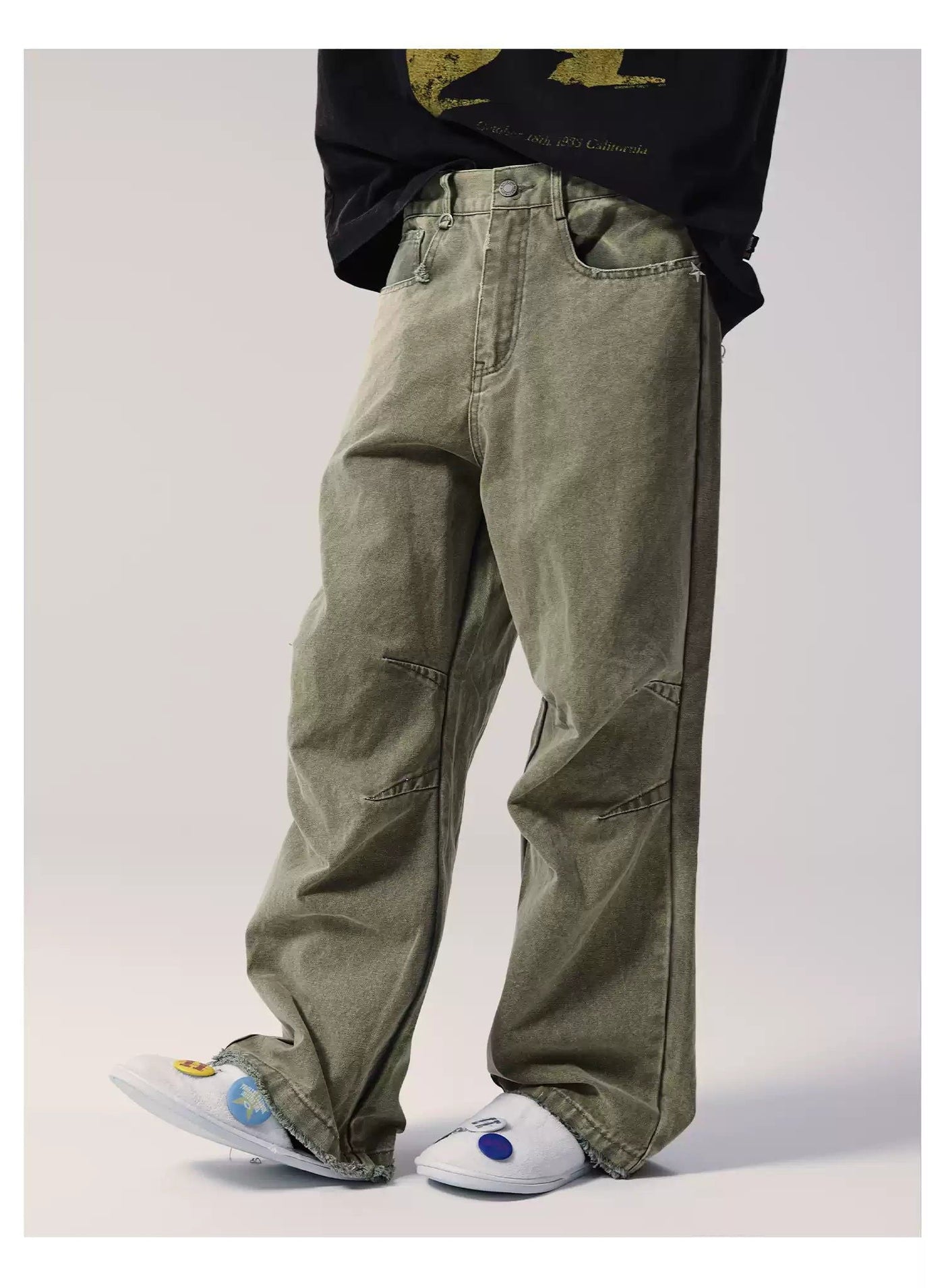 Loose Fit Washed Workwear Jeans Korean Street Fashion Jeans By Remedy Shop Online at OH Vault