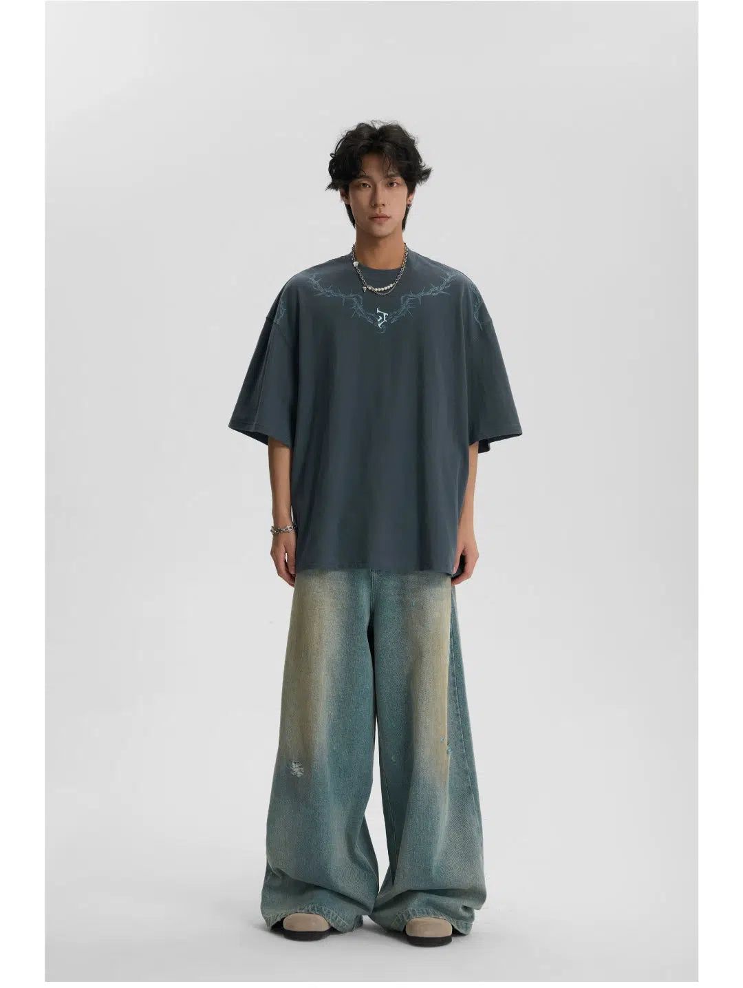 Thorned Stems Grunge T-Shirt Korean Street Fashion T-Shirt By JHYQ Shop Online at OH Vault