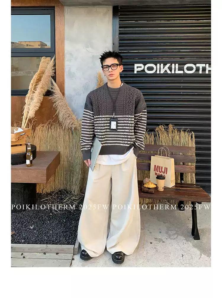 Slant Pocket Wide Leg Pants Korean Street Fashion Pants By Poikilotherm Shop Online at OH Vault