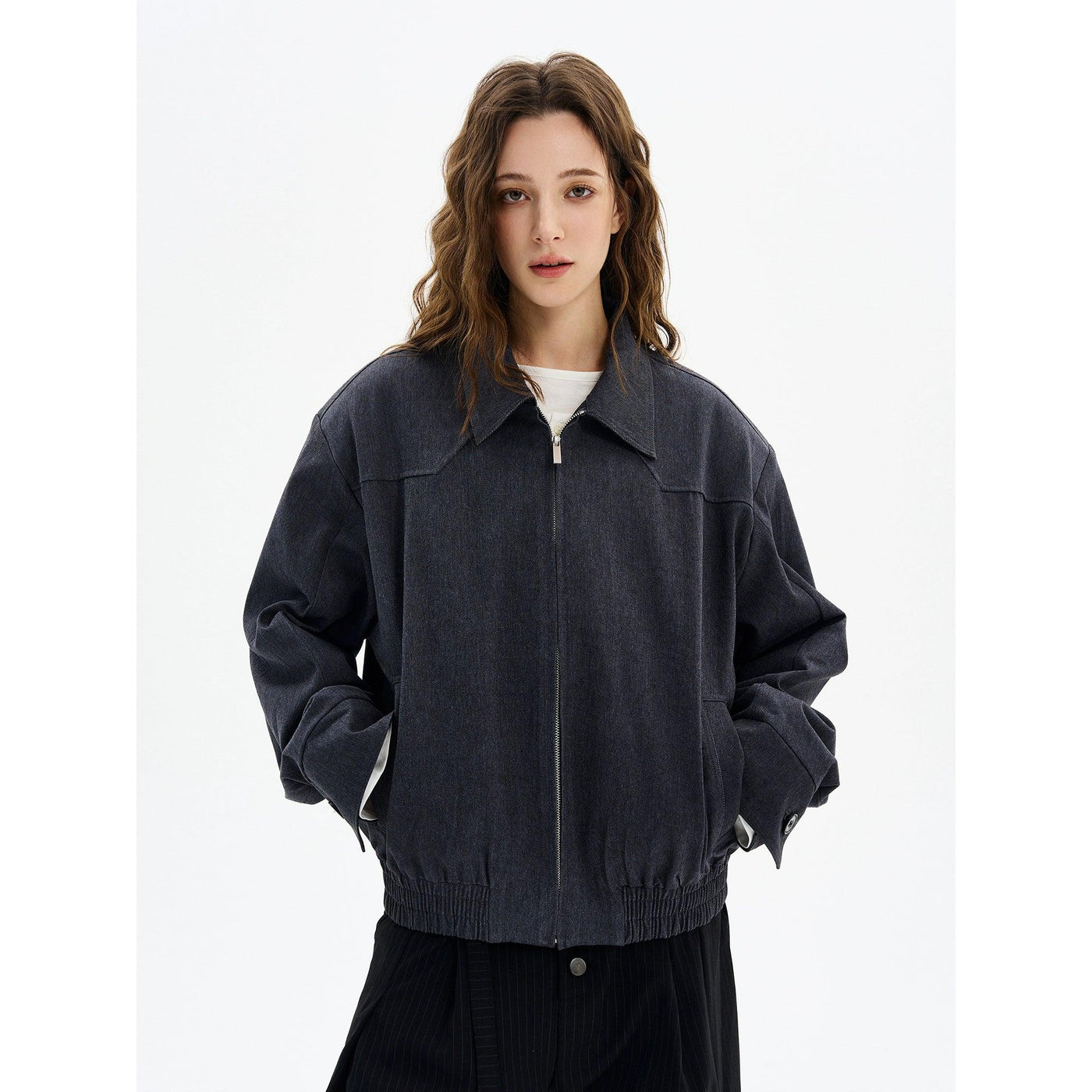 Side Pocket Harrington Jacket Korean Street Fashion Jacket By MaxDstr Shop Online at OH Vault