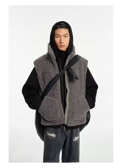 Side Pockets Fleece Vest Korean Street Fashion Vest By NANS Shop Online at OH Vault