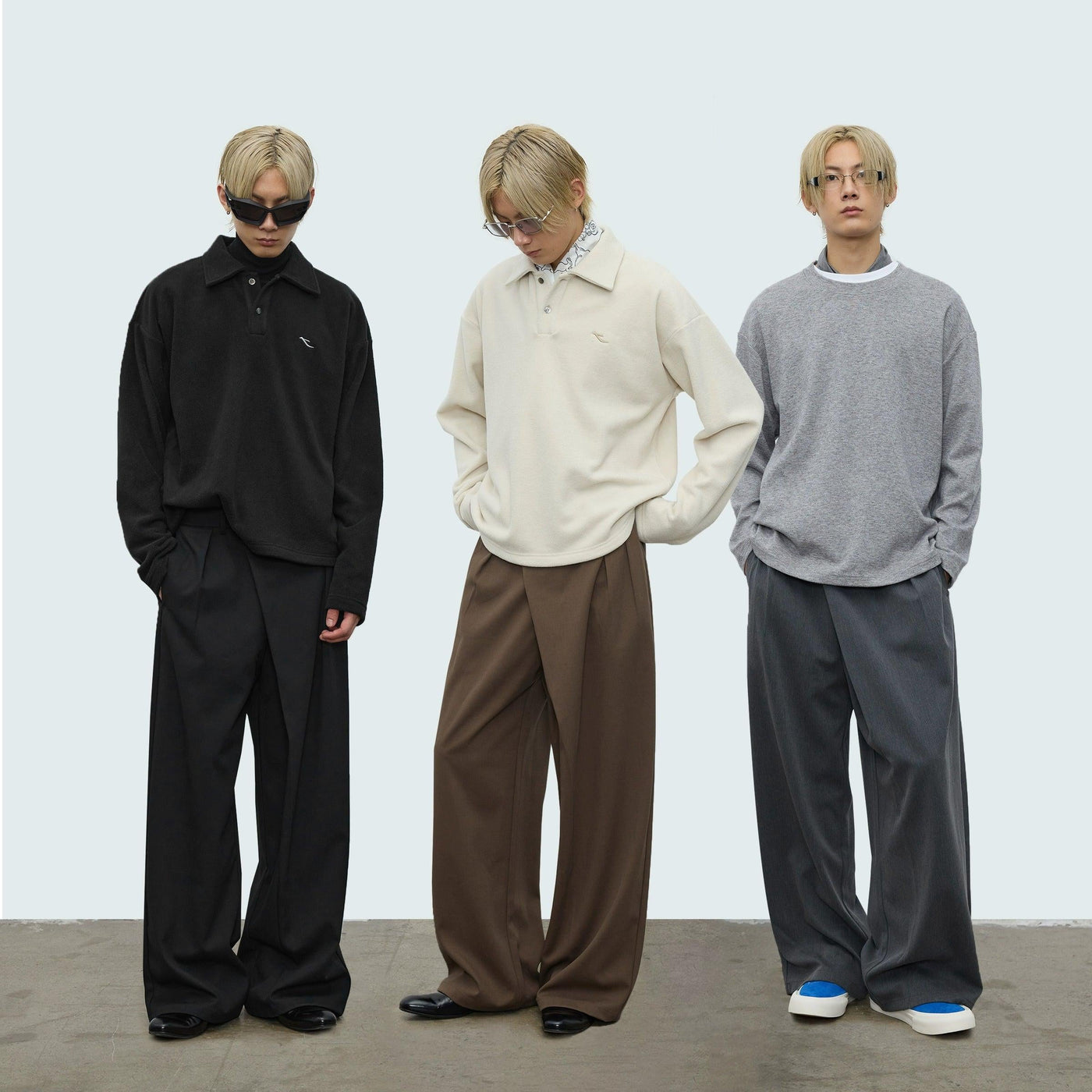 Folded Wrapped Loose Fit Pants Korean Street Fashion Pants By Terra Incognita Shop Online at OH Vault