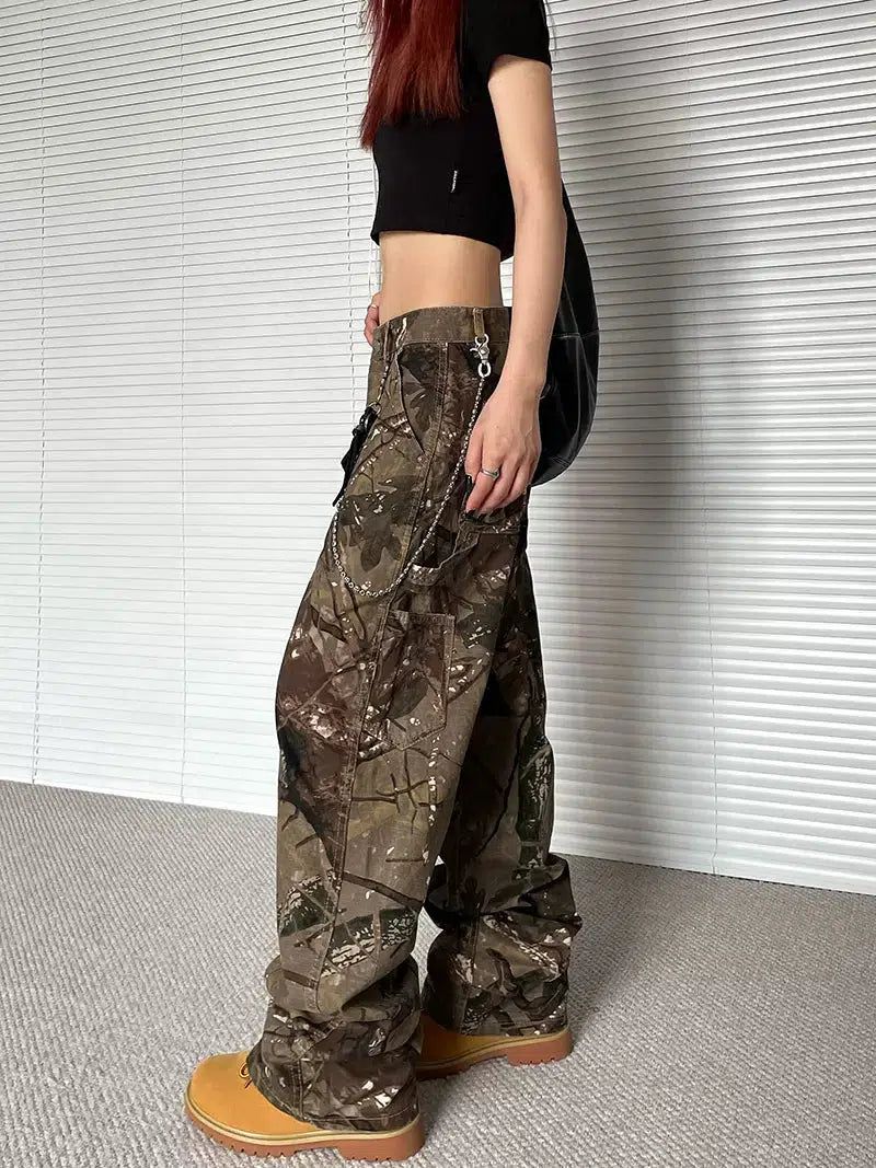 Jungle Camo Cargo Pants Korean Street Fashion Pants By Apocket Shop Online at OH Vault