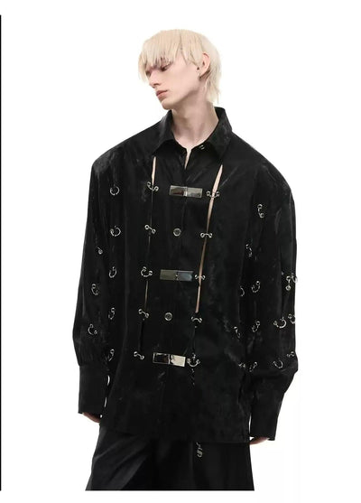 Metallic Cut Out Textured PU Jacket Korean Street Fashion Jacket By Argue Culture Shop Online at OH Vault