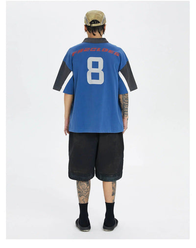 Racing Style Boxy Polo Korean Street Fashion Polo By Evil Knight Shop Online at OH Vault