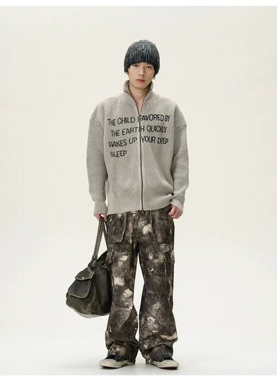 Paint Splashed Camo Cargo Pants Korean Street Fashion Pants By 77Flight Shop Online at OH Vault