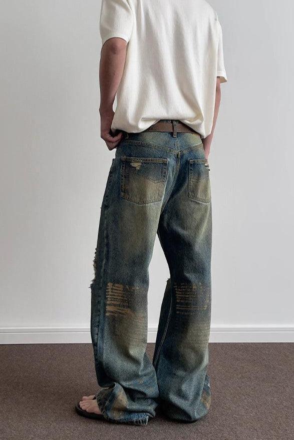 Distressed and Ripped Jeans Korean Street Fashion Jeans By A PUEE Shop Online at OH Vault