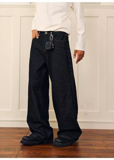 Retro Raw Color Straight Leg Jeans Korean Street Fashion Jeans By Donsmoke Shop Online at OH Vault