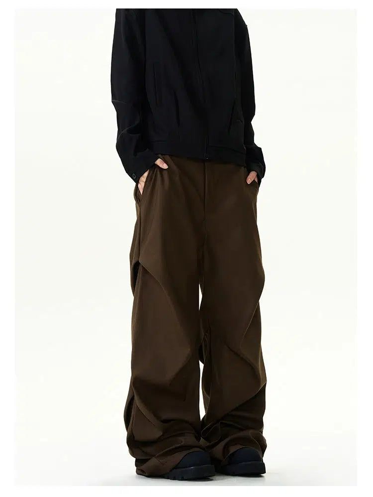 Casual Pleated Detail Pants Korean Street Fashion Pants By A PUEE Shop Online at OH Vault