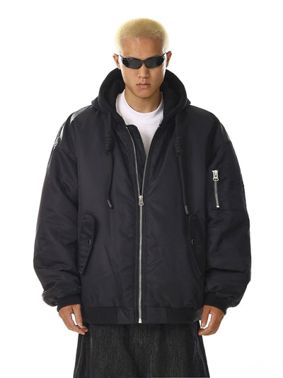 Boxy Drawstring Hooded Jacket Korean Street Fashion Jacket By MEBXX Shop Online at OH Vault