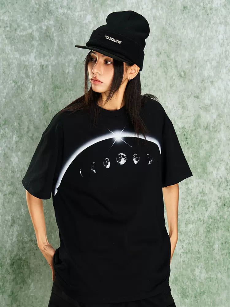 Moons Graphic Bling T-Shirt Korean Street Fashion T-Shirt By Yad Crew Shop Online at OH Vault