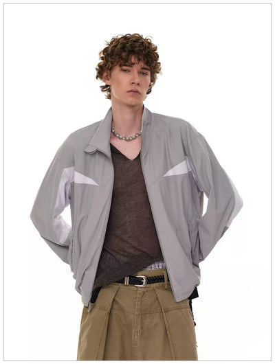 Contrast Spliced Nylon Jacket Korean Street Fashion Jacket By Mr Nearly Shop Online at OH Vault
