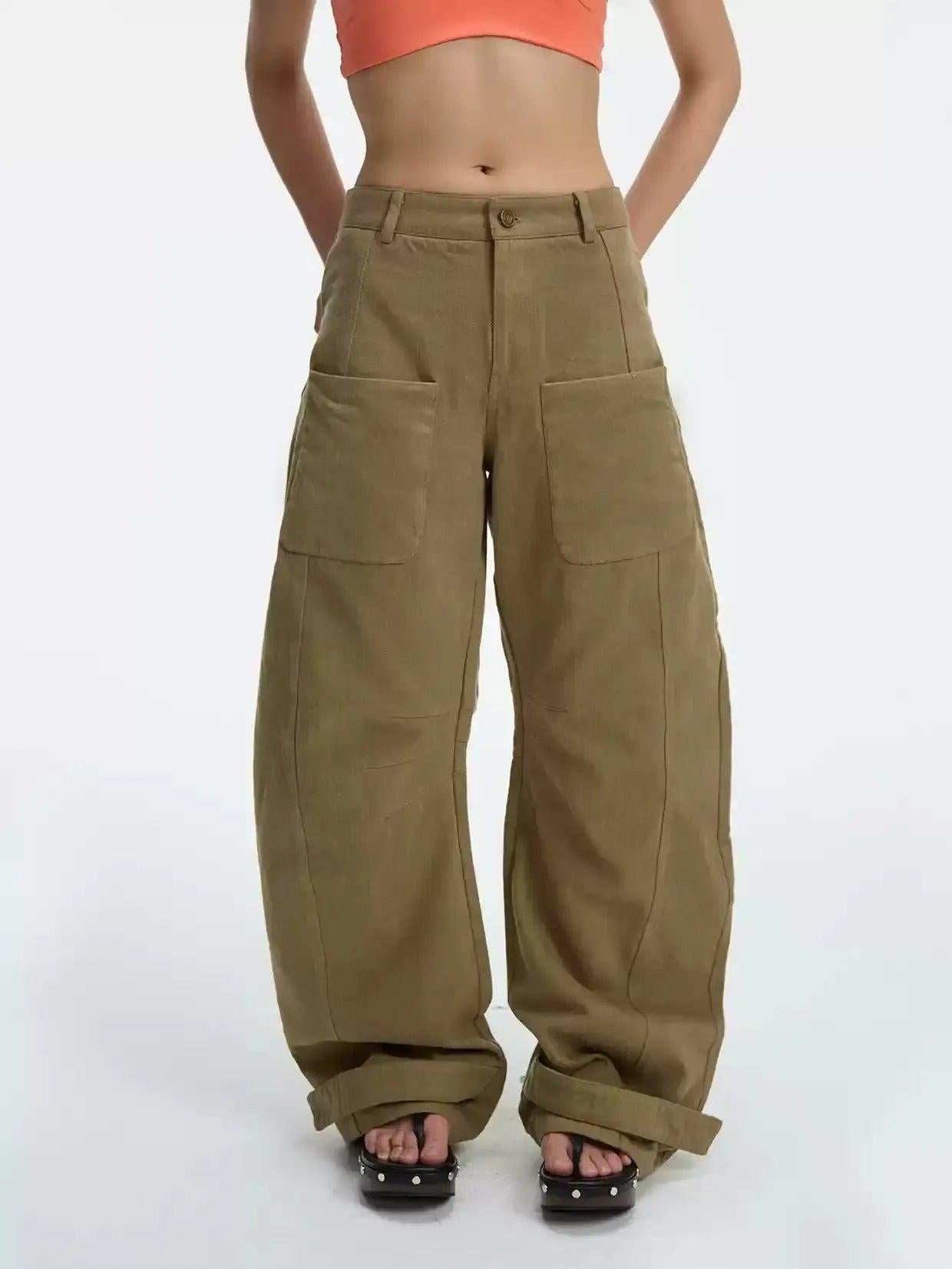 Front Pocket Structured Pants Korean Street Fashion Pants By Jump Next Shop Online at OH Vault