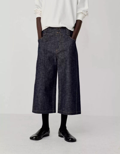 Structured Mid-Length Denim Shorts Korean Street Fashion Shorts By Opicloth Shop Online at OH Vault