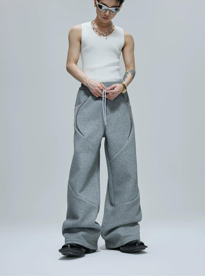 Athleisure Contrast Spliced Zip-Up Hoodie & Sweatpants Set Korean Street Fashion Clothing Set By Argue Culture Shop Online at OH Vault