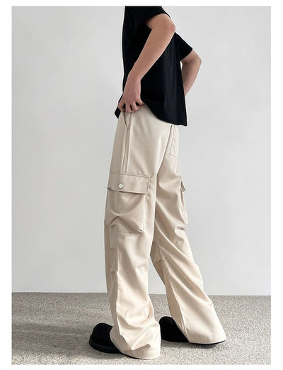 Lanyard Pleats Cargo Pants Korean Street Fashion Pants By A PUEE Shop Online at OH Vault