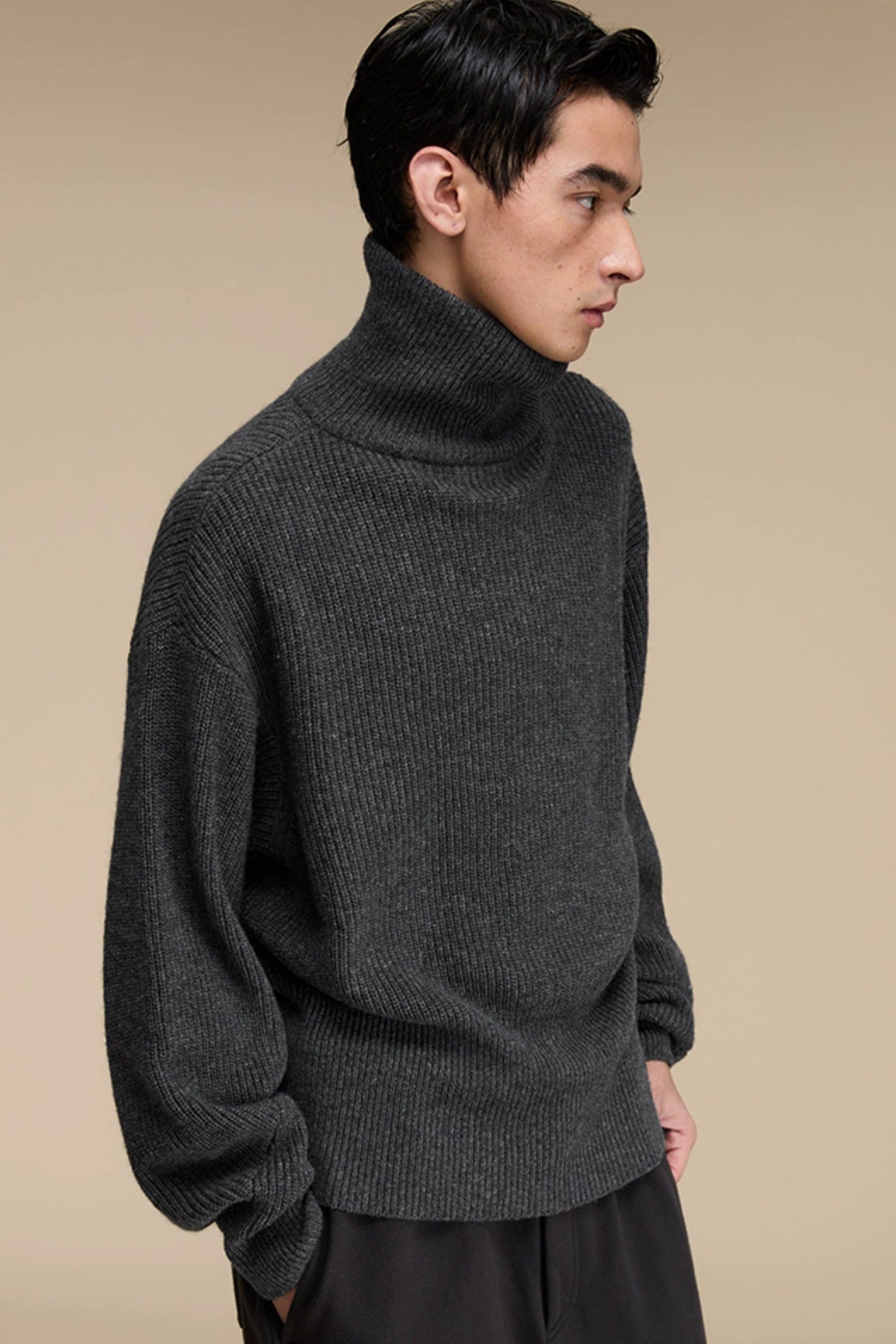 Waffle Grid Knit Turtleneck Korean Street Fashion Turtleneck By Opicloth Shop Online at OH Vault