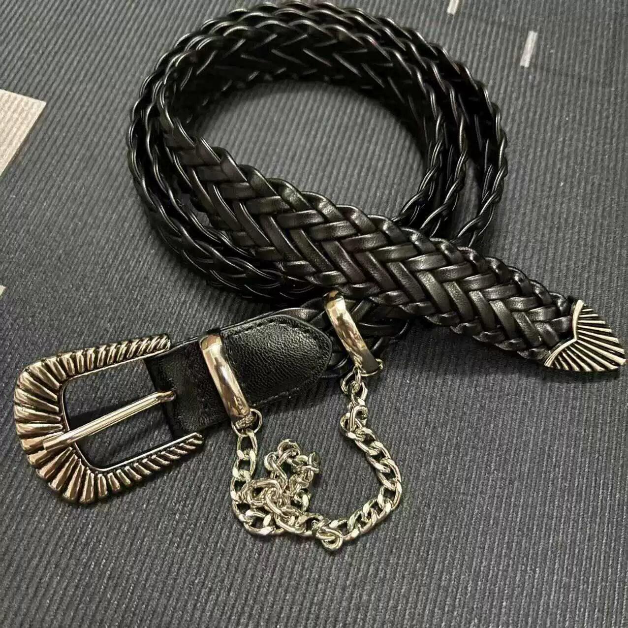 Woven Style Chain Belt Korean Street Fashion Belt By Tian Tian Shop Online at OH Vault