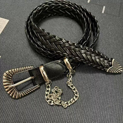 Woven Style Chain Belt Korean Street Fashion Belt By Tian Tian Shop Online at OH Vault