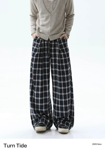 Plaid Pattern Comfy Pants Korean Street Fashion Pants By Turn Tide Shop Online at OH Vault