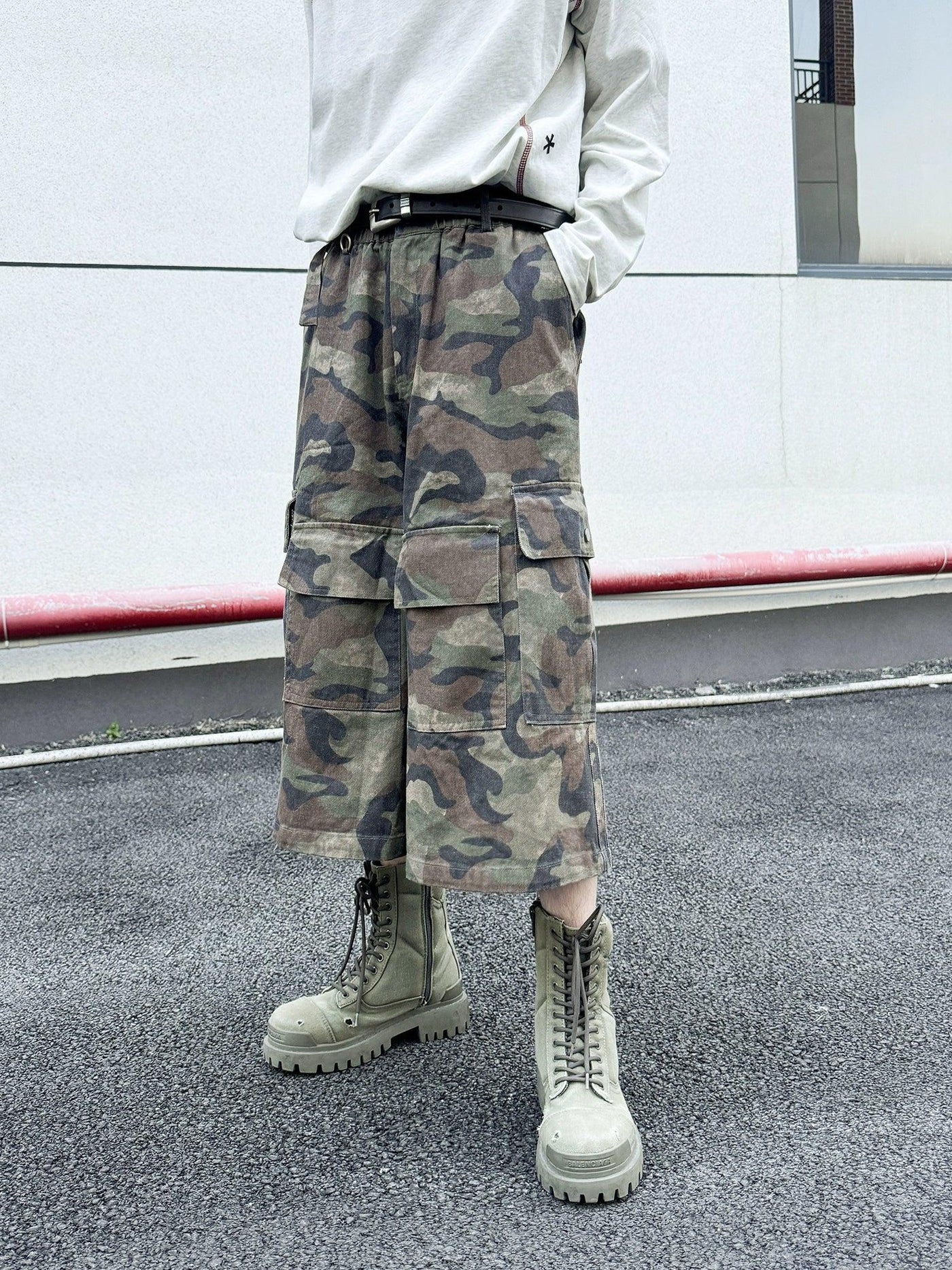 Multi Pockets Camouflage Shorts Korean Street Fashion Shorts By Ash Dark Shop Online at OH Vault