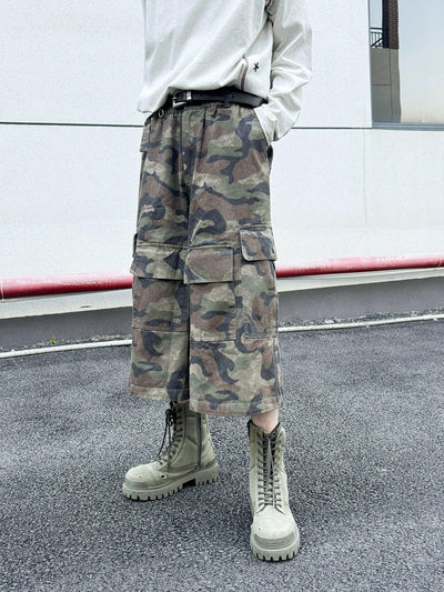 Multi Pockets Camouflage Shorts Korean Street Fashion Shorts By Ash Dark Shop Online at OH Vault