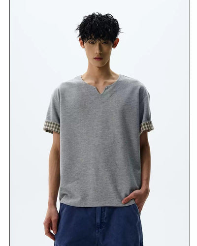 Waffle Grid Versatile T-Shirt Korean Street Fashion T-Shirt By A PUEE Shop Online at OH Vault