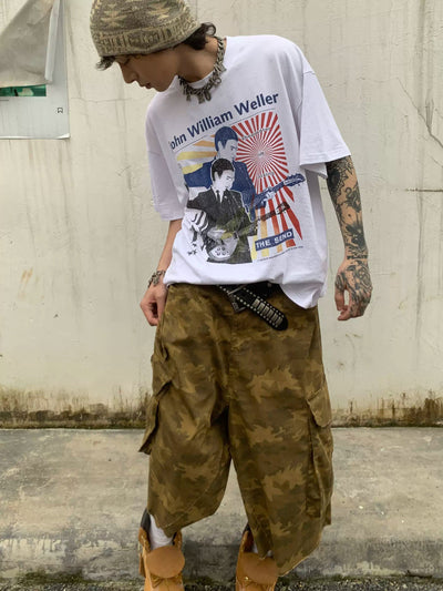 Flap Side Pocket Camouflage Shorts Korean Street Fashion Shorts By Pioneer of Heroism Shop Online at OH Vault