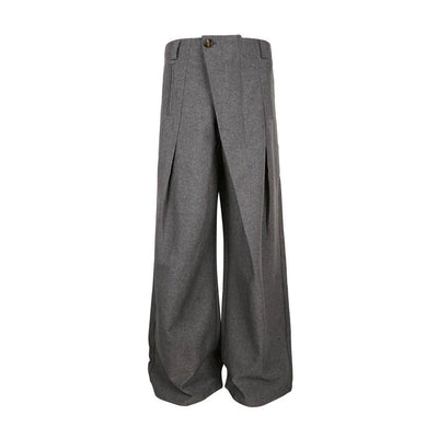 Folded Pleats Relax Fit Trousers Korean Street Fashion Trousers By Made Extreme Shop Online at OH Vault