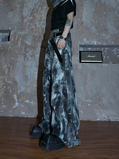 Paint Smudges Workwear Jeans Korean Street Fashion Jeans By Argue Culture Shop Online at OH Vault