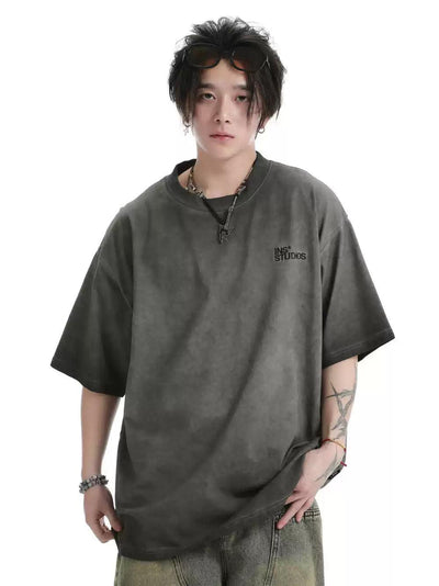 Faded Versatile T-Shirt Korean Street Fashion T-Shirt By INS Korea Shop Online at OH Vault