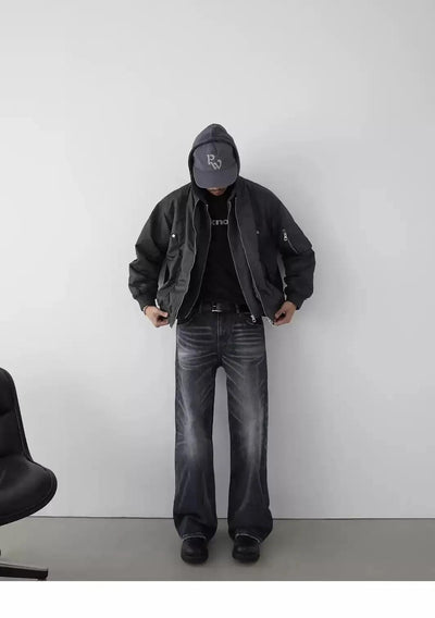 Whisker Lines and Faded Jeans Korean Street Fashion Jeans By In Knots Shop Online at OH Vault