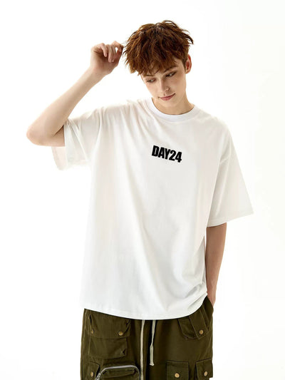 Day 24 Text Casual T-Shirt Korean Street Fashion T-Shirt By MaxDstr Shop Online at OH Vault