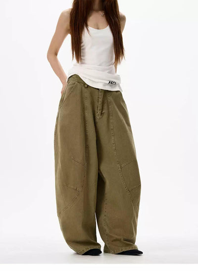 Wide Curved Cut Comfty Jeans Korean Street Fashion Jeans By 77Flight Shop Online at OH Vault