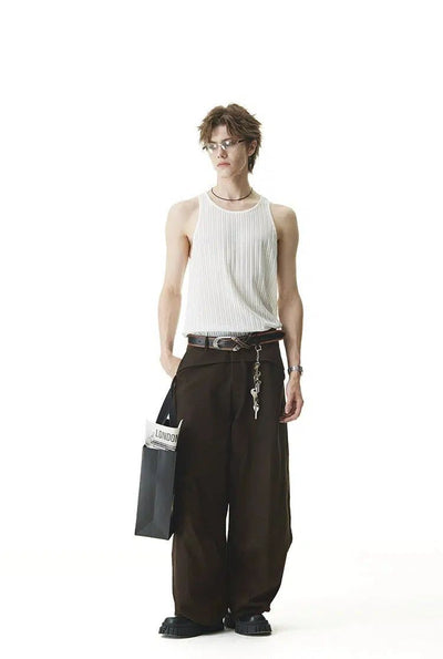 Solid Color Wide Cut Pants Korean Street Fashion Pants By Cro World Shop Online at OH Vault