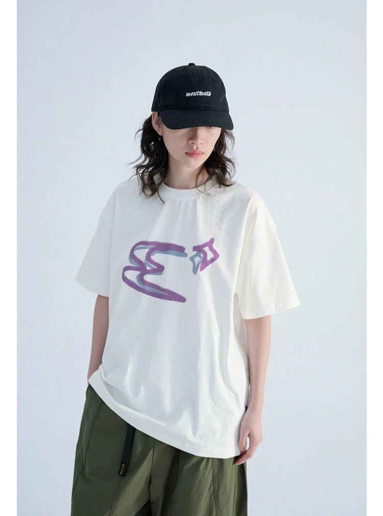 Crayon Doodle Logo T-Shirt Korean Street Fashion T-Shirt By Mentmate Shop Online at OH Vault