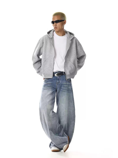 Light Wash Whiskered Jeans Korean Street Fashion Jeans By MEBXX Shop Online at OH Vault