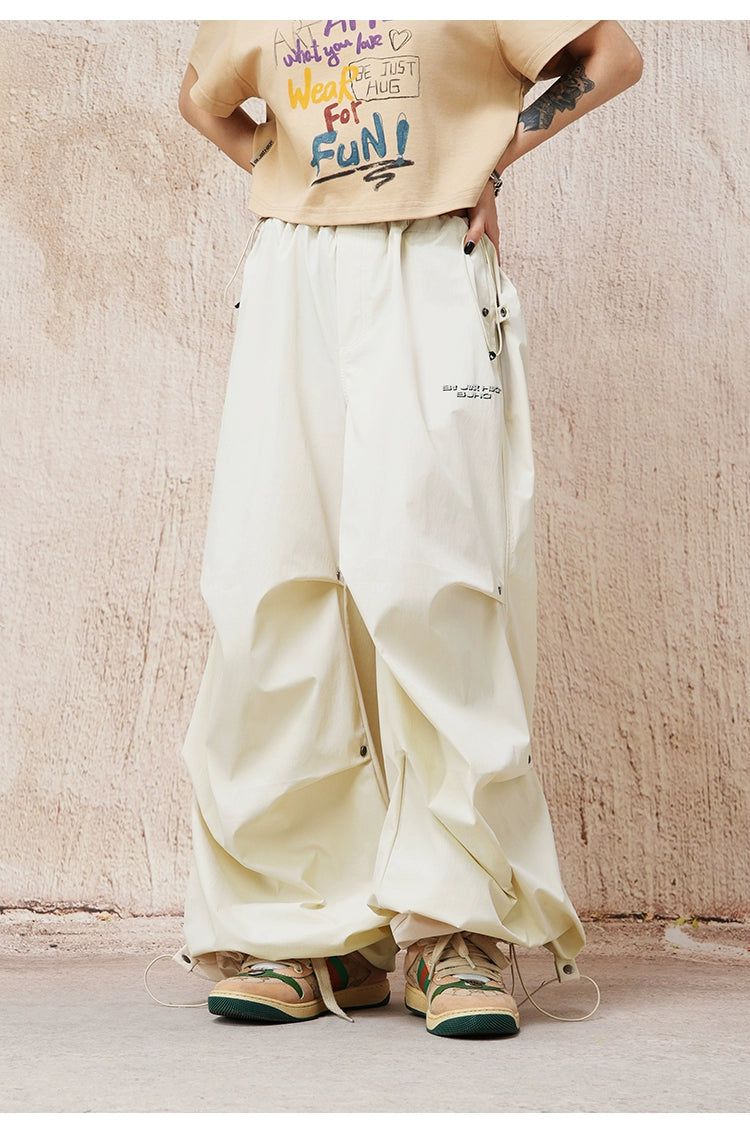 Multi-Drawstring Detail Track Pants Korean Street Fashion Pants By BE Just Hug Shop Online at OH Vault