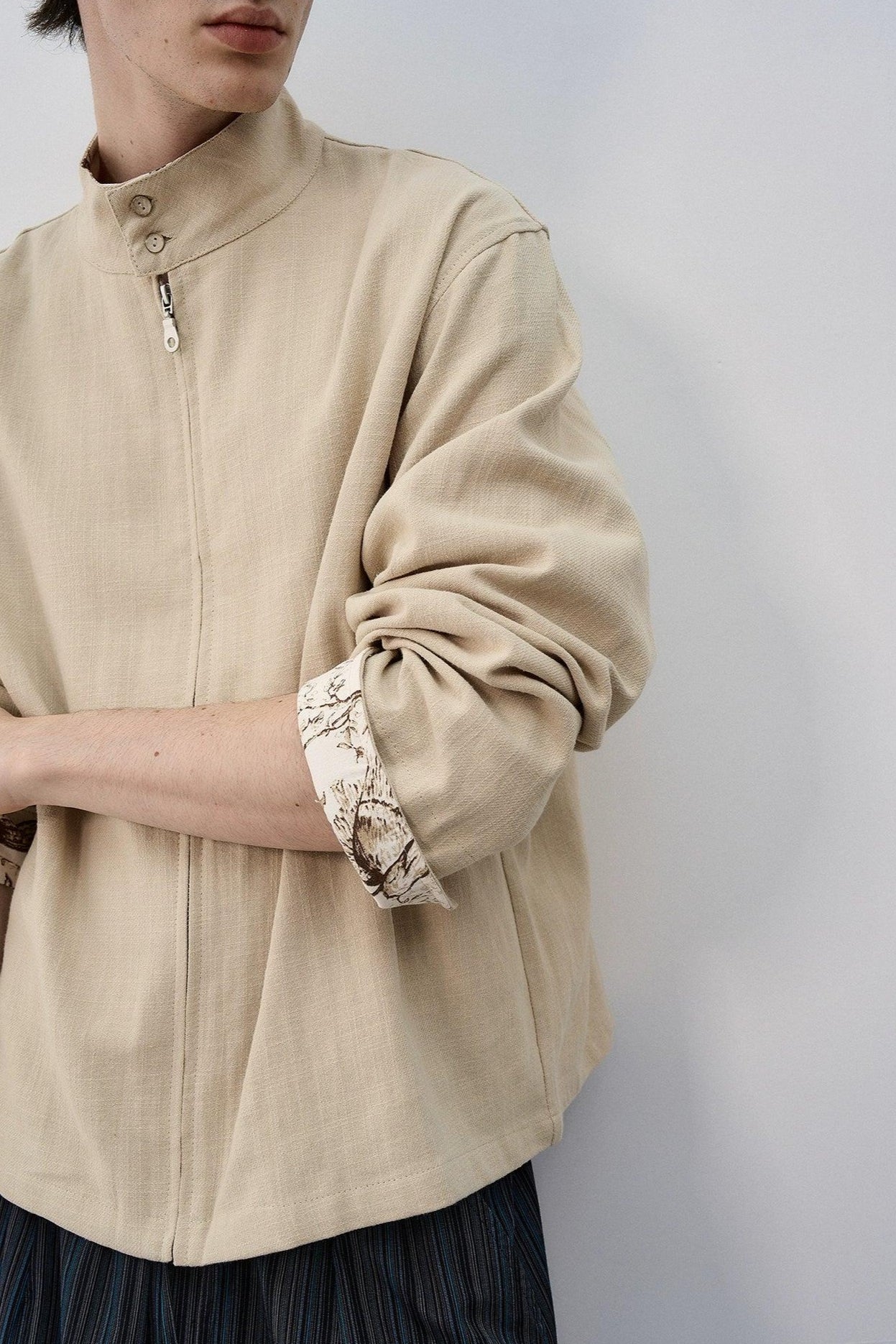 Clean Fit Stand Collar Zipped Jacket Korean Street Fashion Jacket By MaxDstr Shop Online at OH Vault