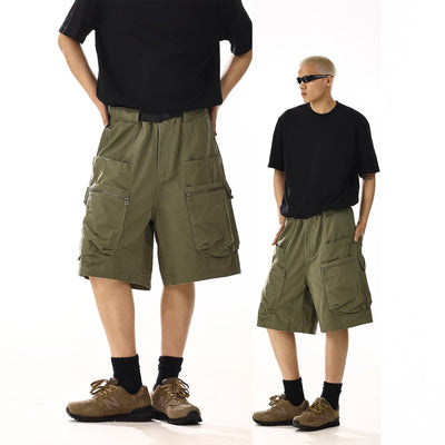 Utility Pocket Cargo Shorts Korean Street Fashion Shorts By MEBXX Shop Online at OH Vault