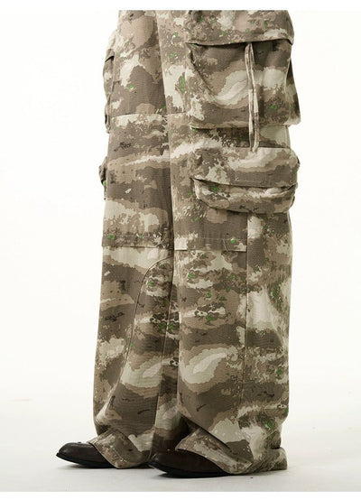 Multi-Pocket Camo Cargo Pants Korean Street Fashion Pants By 77Flight Shop Online at OH Vault