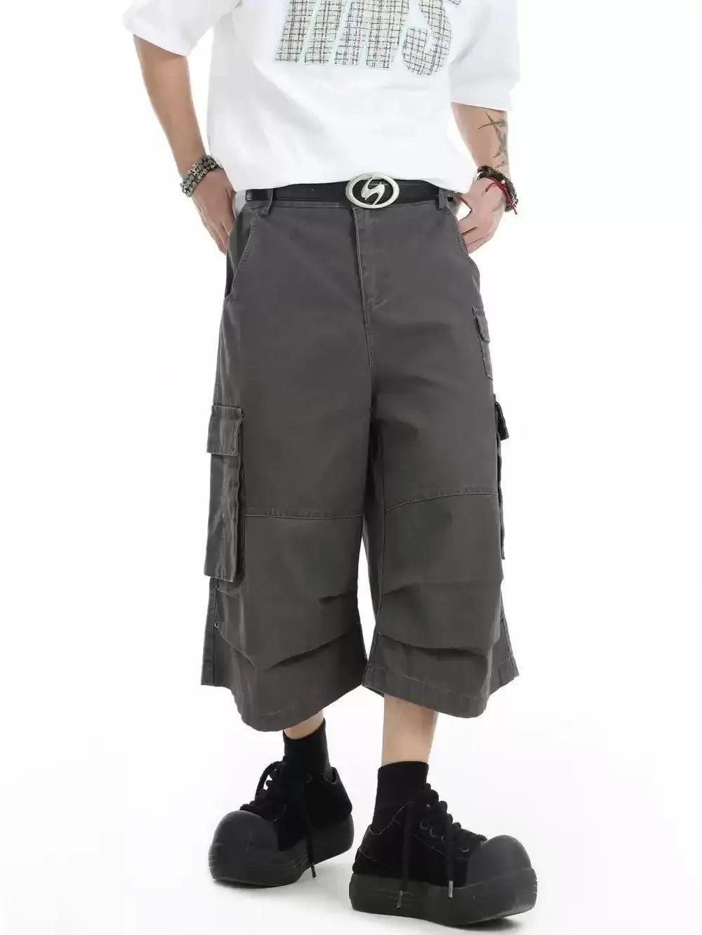 Flap Pockets Cargo Denim Shorts Korean Street Fashion Shorts By INS Korea Shop Online at OH Vault