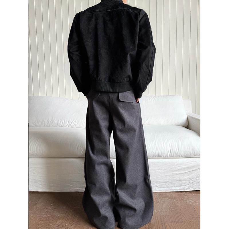 Four-Button Pleated Trousers Korean Street Fashion Trousers By Made Extreme Shop Online at OH Vault