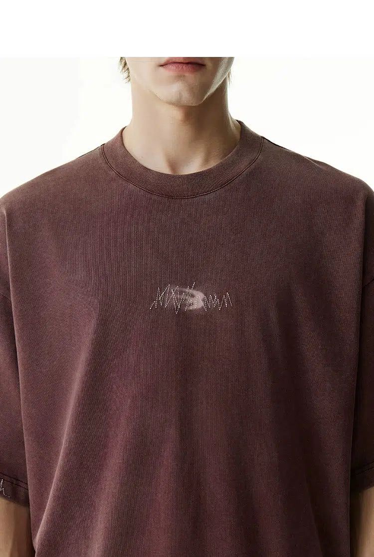 Grunge Minimal Stitch T-Shirt Korean Street Fashion T-Shirt By Cro World Shop Online at OH Vault