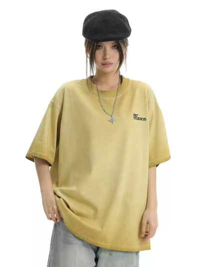Faded Versatile T-Shirt Korean Street Fashion T-Shirt By INS Korea Shop Online at OH Vault