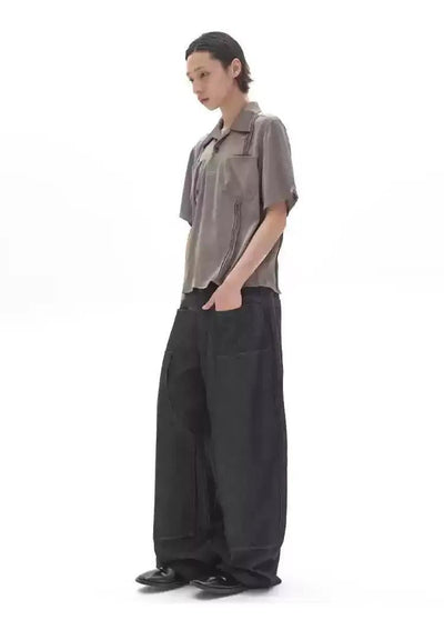 Pleated Front Pockets Polo Korean Street Fashion Polo By Pioneer of Heroism Shop Online at OH Vault