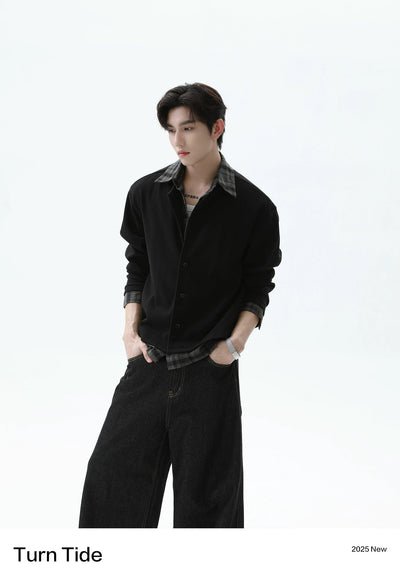 Plaid Layered Buttoned Cardigan Korean Street Fashion Cardigan By Turn Tide Shop Online at OH Vault