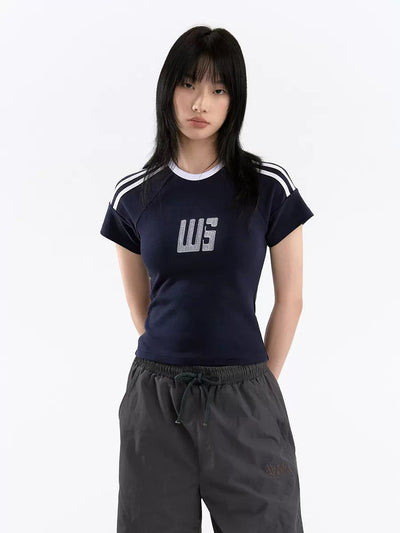 Slim Fit Short Casual T-Shirt Korean Street Fashion T-Shirt By WORKSOUT Shop Online at OH Vault