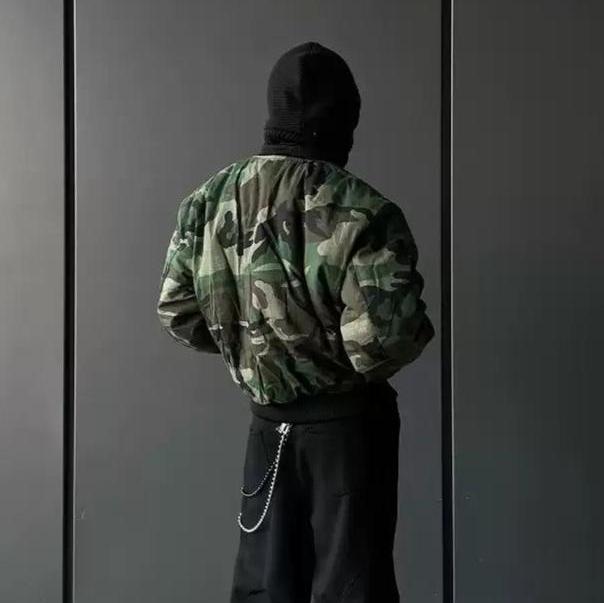 Reversible Camouflage Puffer Jacket Korean Street Fashion Jacket By Dark Fog Shop Online at OH Vault